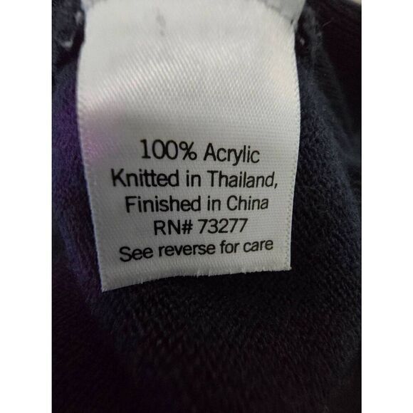 Croft & Barrow Navy Blue V Neck Sweater Size M - Picture 5 of 6